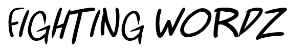 Fighting Wordz font preview